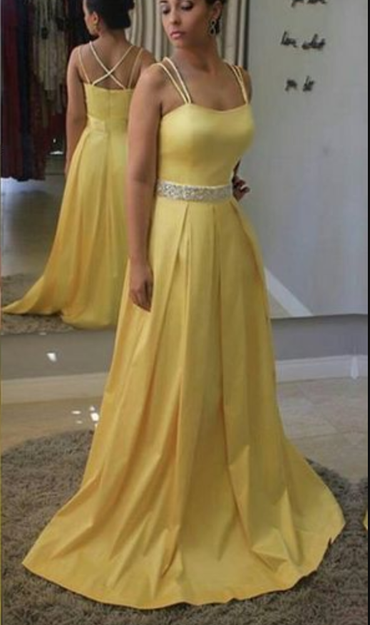 pastel yellow long dress
