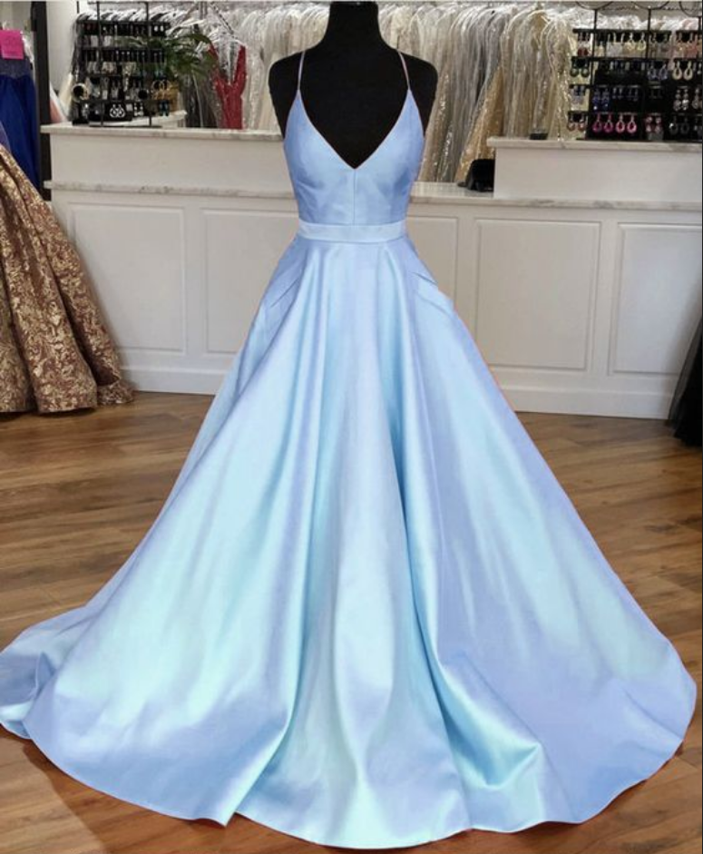 Satin prom cheap dresses 2019